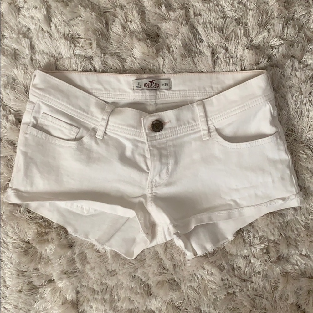 White Hollister Jean shorts